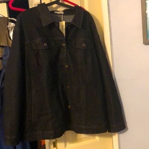 Denim jacket NWT 2x dark blue